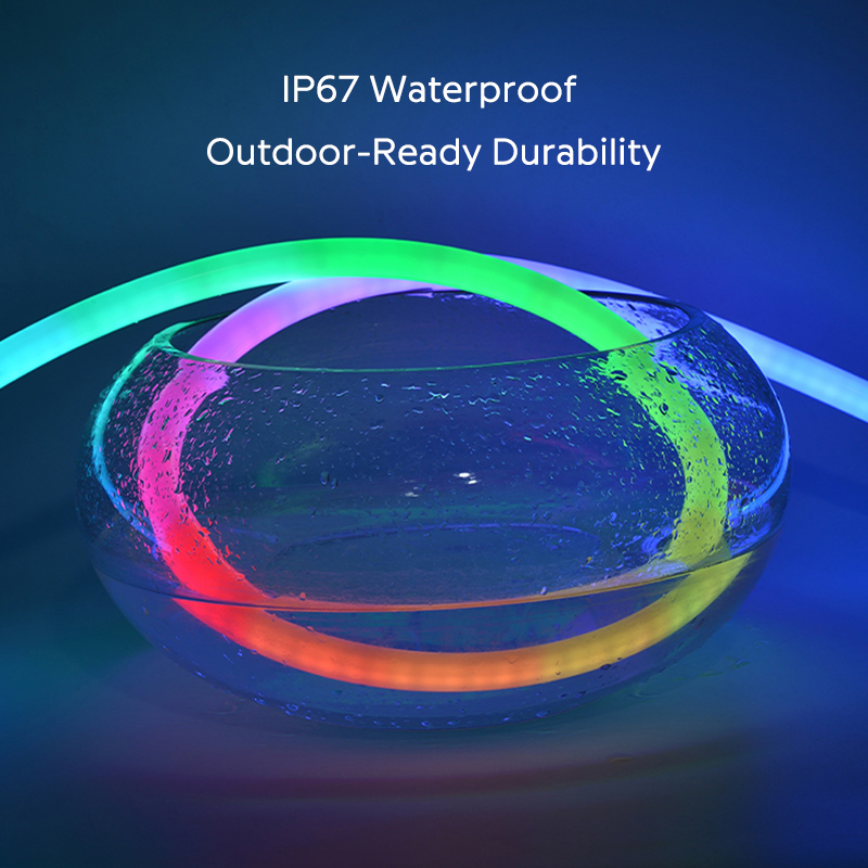 DC24V D20 Round Cuttable Addressable RGB LED Neon Flex 360 Rope Lights DC24V D20 Round Cuttable Addressable RGB LED Neon Flex 360 Rope Lights